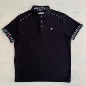 Tommy Bahama Cocktail Time Five o'Clock IslandZone Polo Black Size M